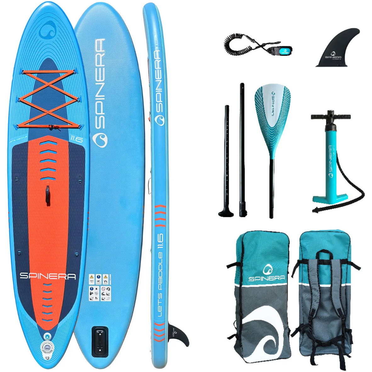 2026 Spinera Let's Paddle 11'6 iSUP Package With Paddle, Leash, Pump & Bag SP-SUP-LP25-116